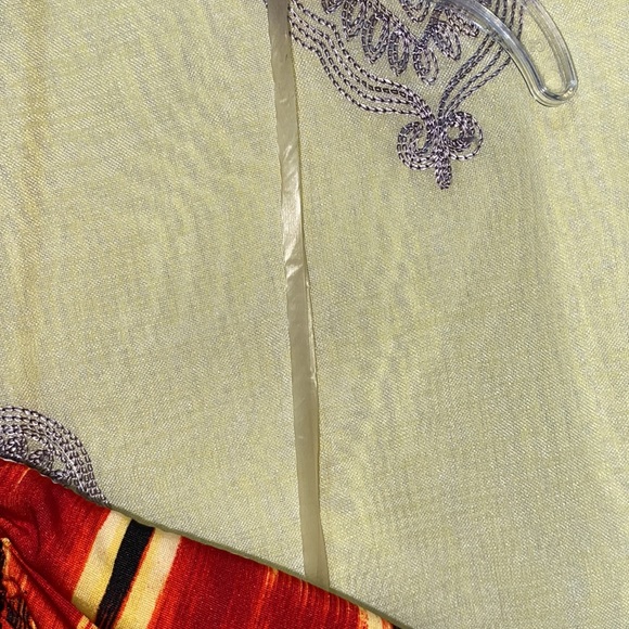 BEADED WESTERN DECOR HALTER DRESS SZ L REAR ELASTIC BACKLESS - Picture 7 of 16